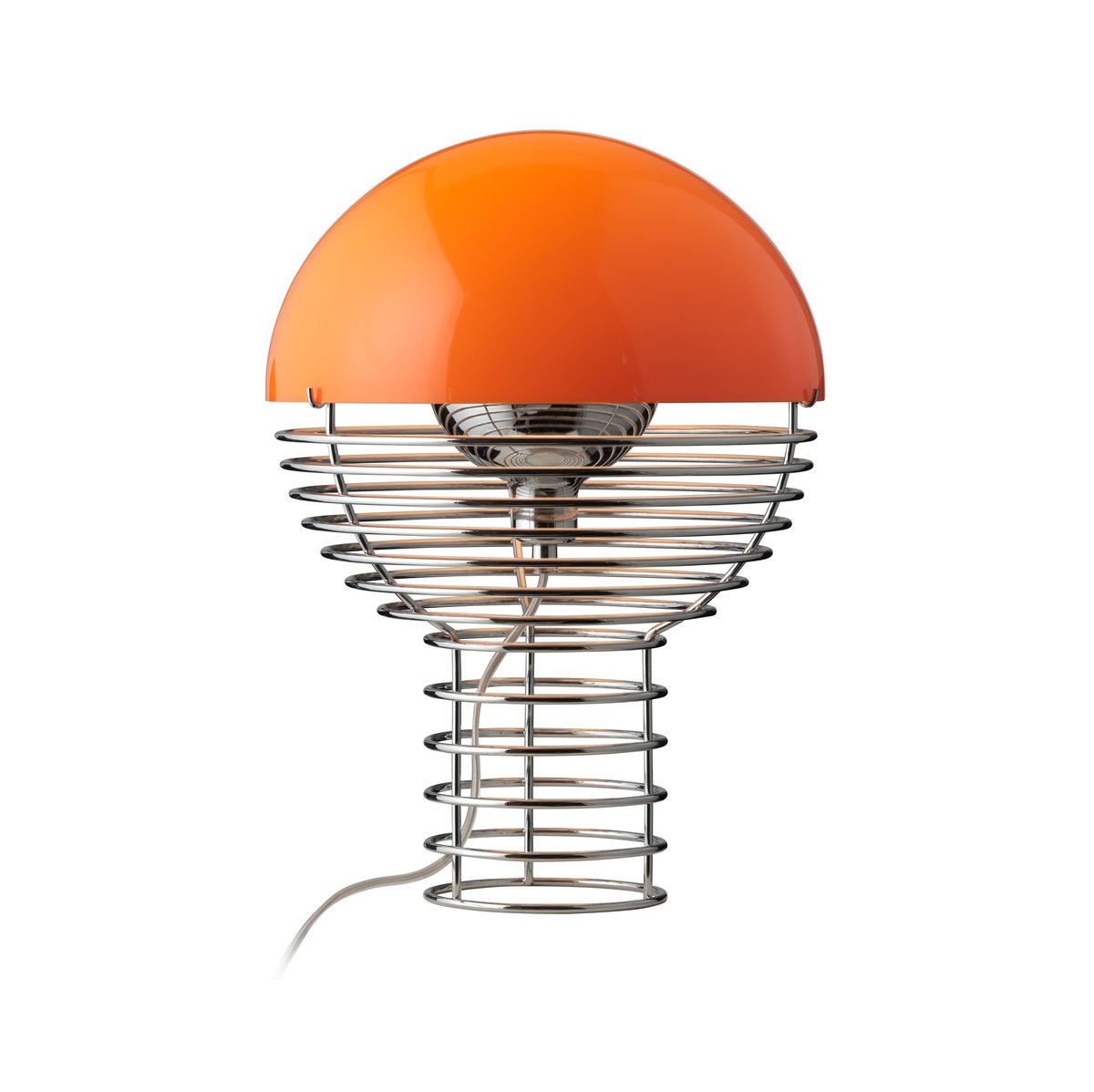 Verpan Wire tafellamp Ø30 cm Chrome-orange