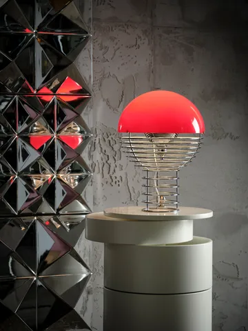 Wire tafellamp Ø30 cm - Chrome-red - Verpan