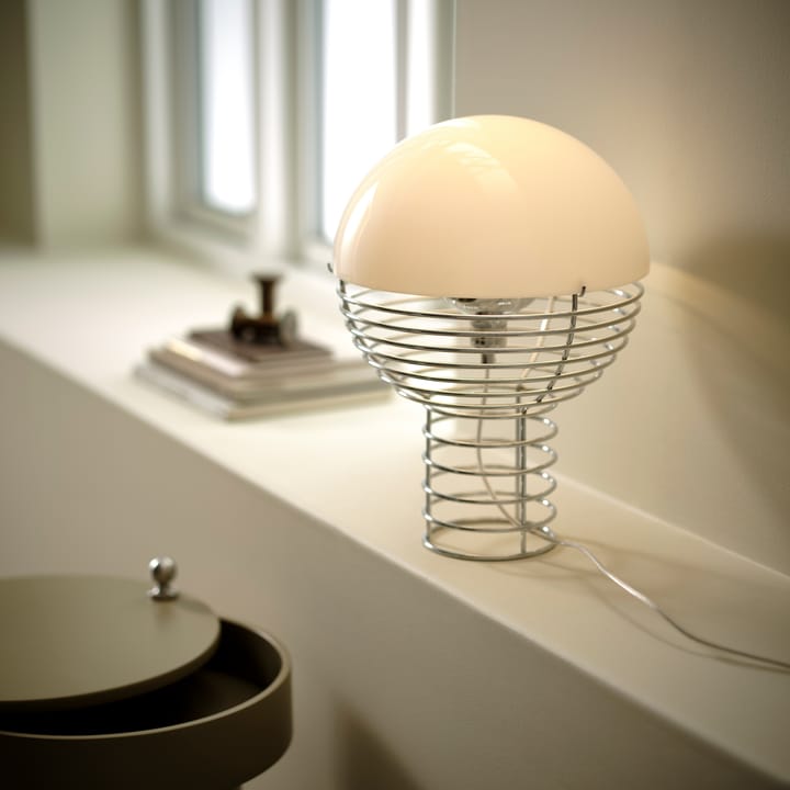 Wire tafellamp Ø30 cm, Chrome-white Verpan