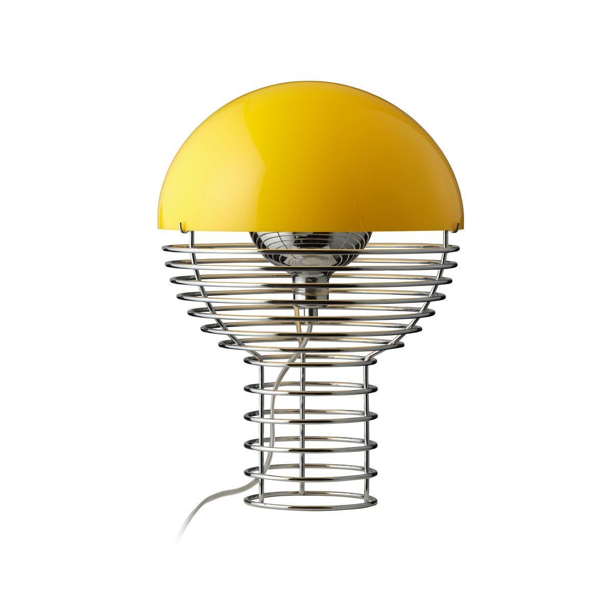 Verpan Wire tafellamp Ø30 cm Chrome-yellow