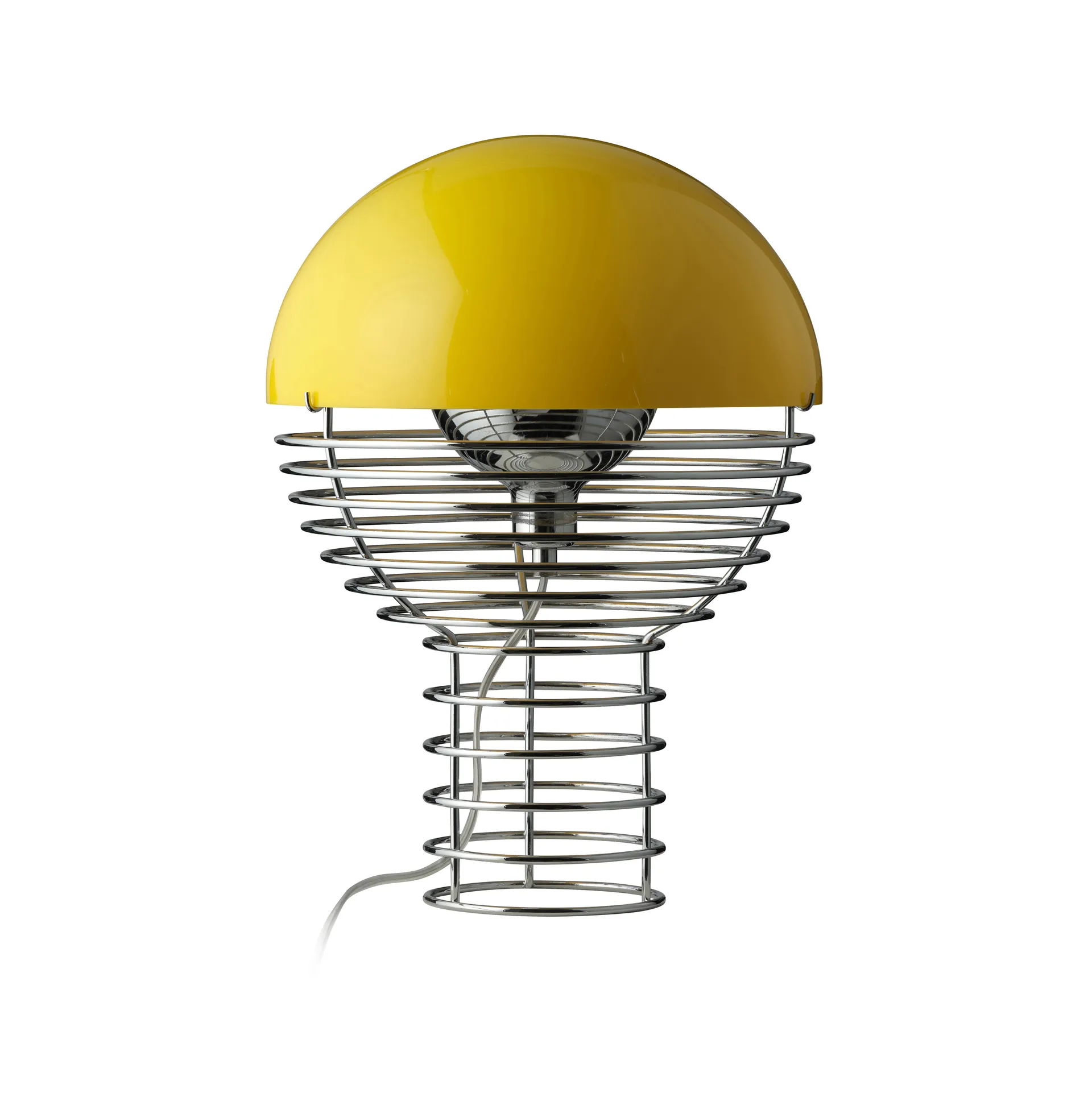Wire tafellamp Ø30 cm, Chrome-yellow Verpan