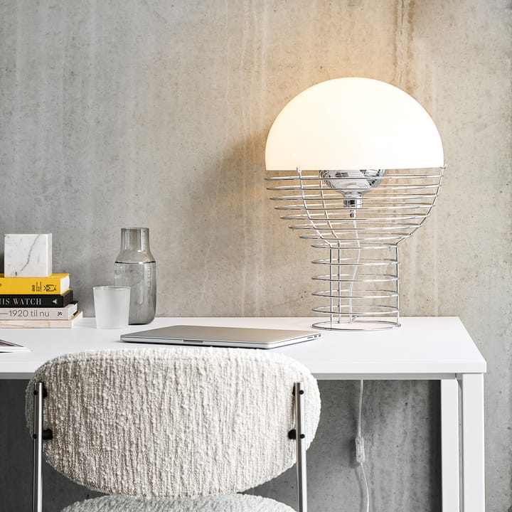 Wire tafellamp Ø40 cm, Wit Verpan