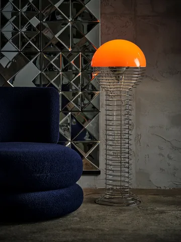 Wire vloerlamp - Chrome-orange - Verpan
