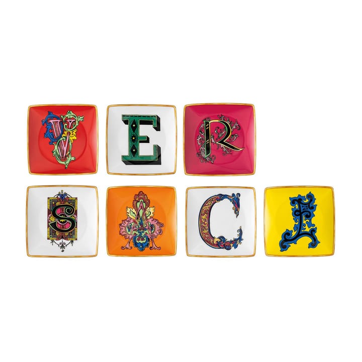 Versace Holiday Alphabet schotel 12 cm 7-pack - Versace - Versace