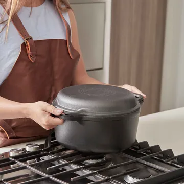 Braadpan en grillpan gietijzer voorbehandeld - 2-delig - Victoria
