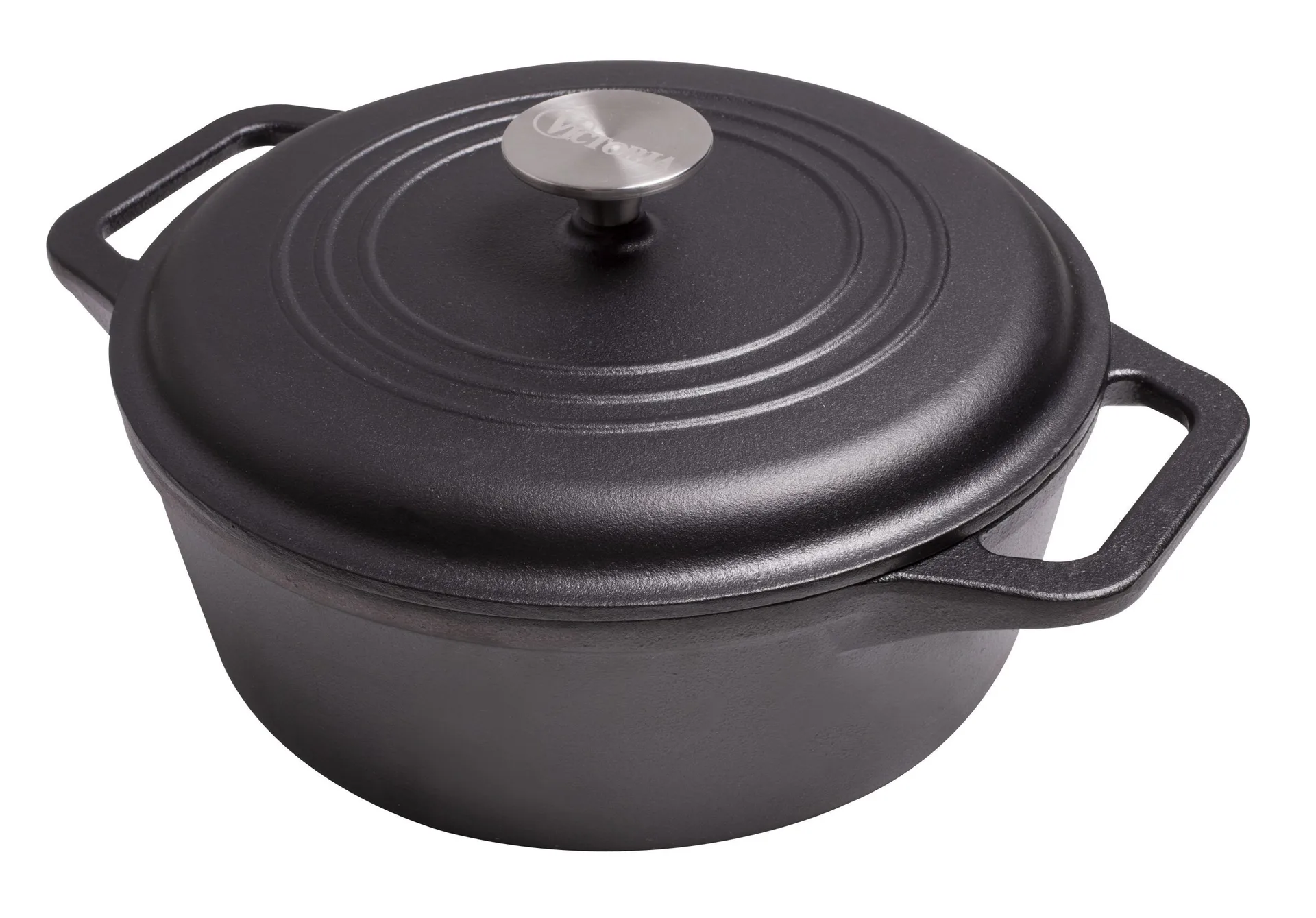 Gietijzeren braadpan 3,8 l, Zwart Victoria