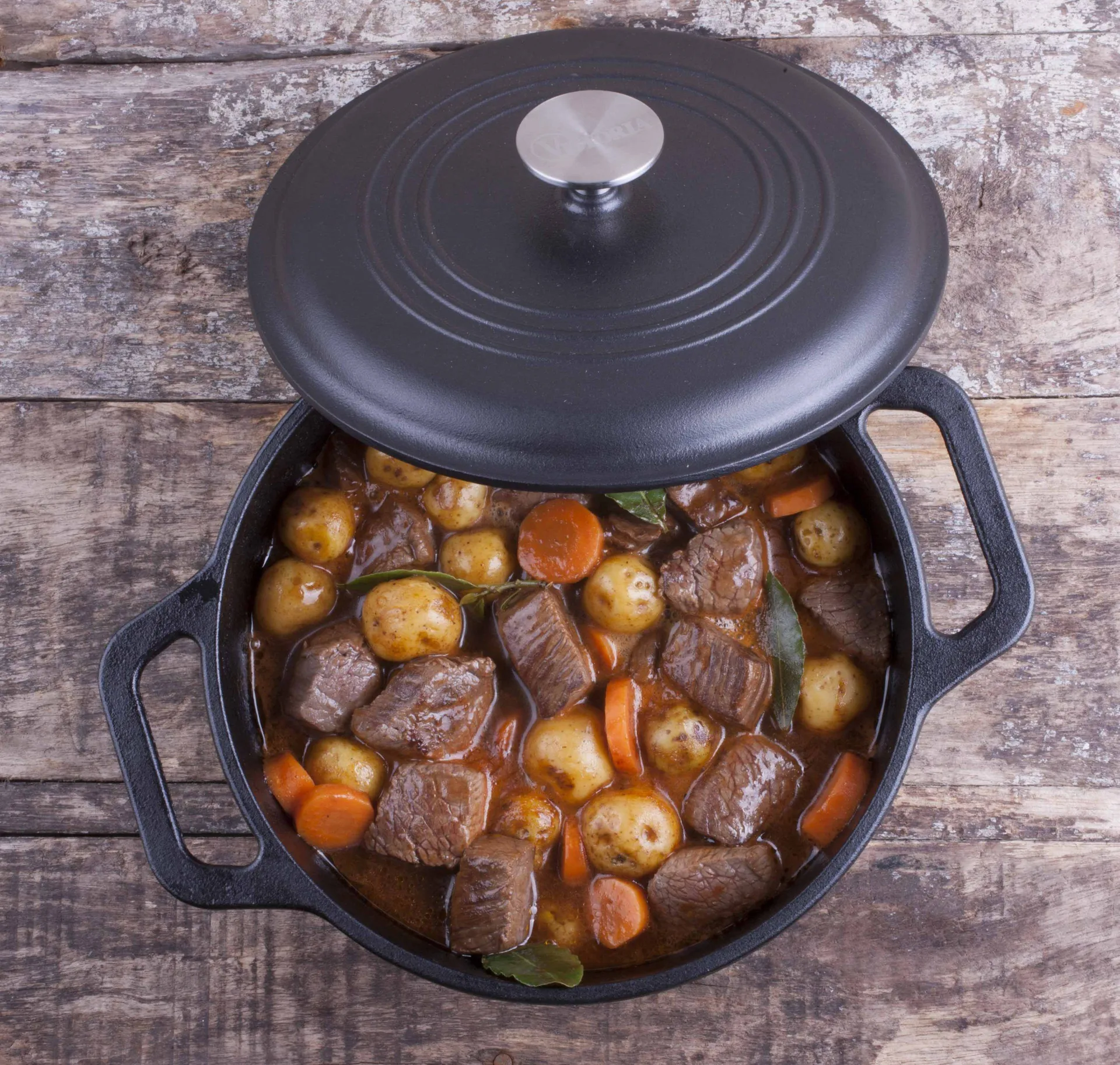 Gietijzeren braadpan 3,8 l, Zwart Victoria