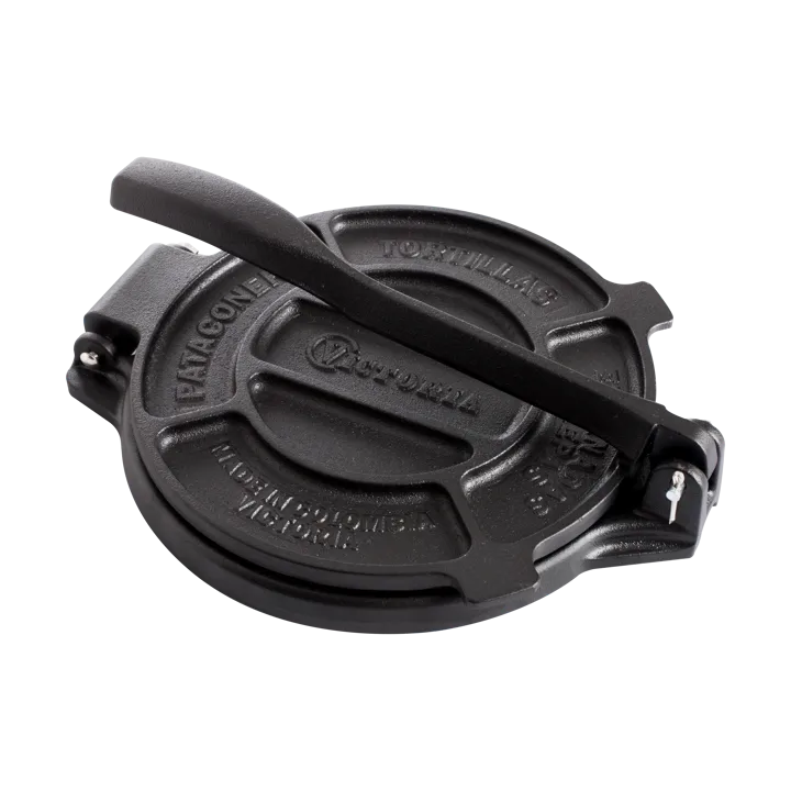 Gietijzeren tortillapers 20 cm - Zwart - Victoria