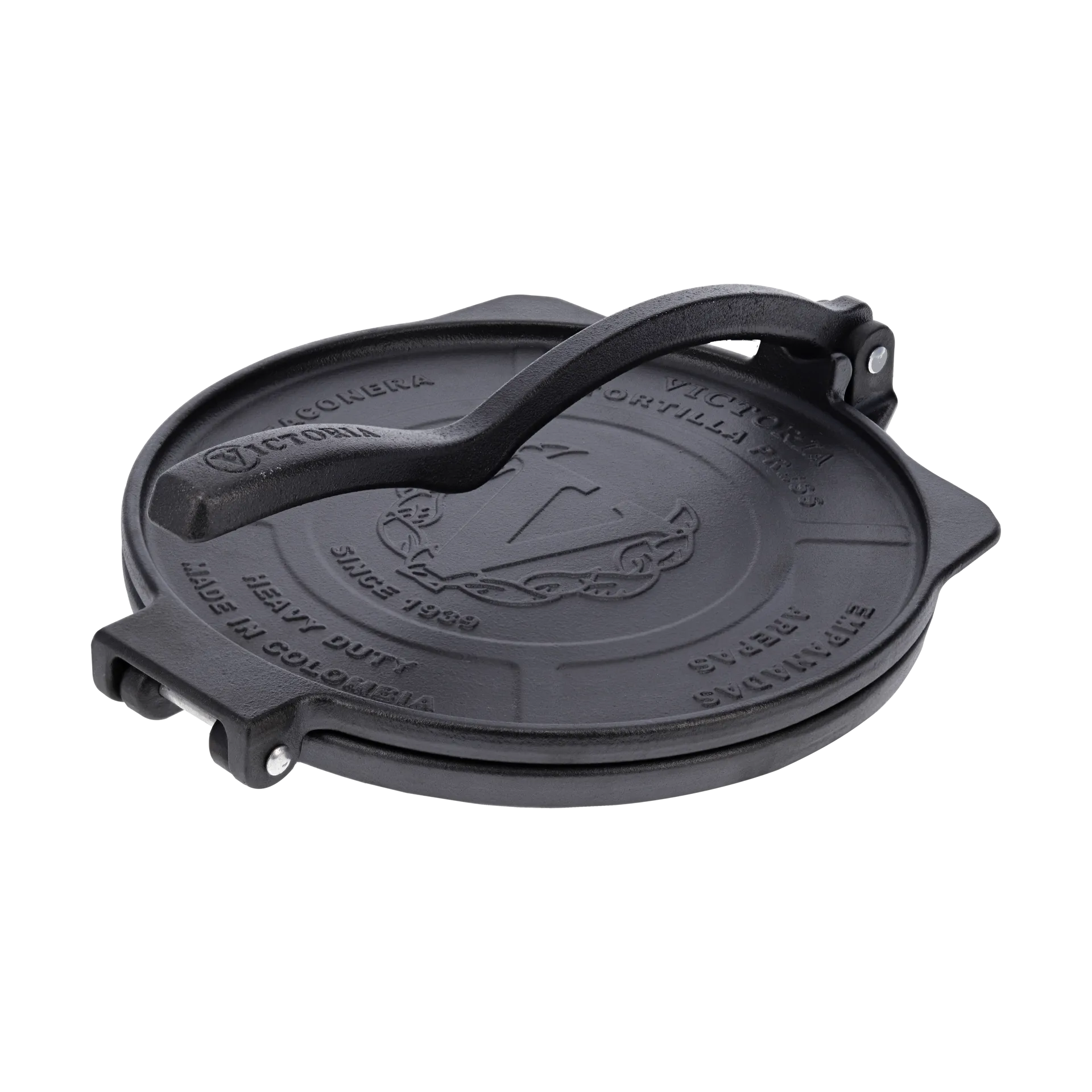 Heavy duty tortillapers Ø25 cm, Zwart, gietijzer Victoria