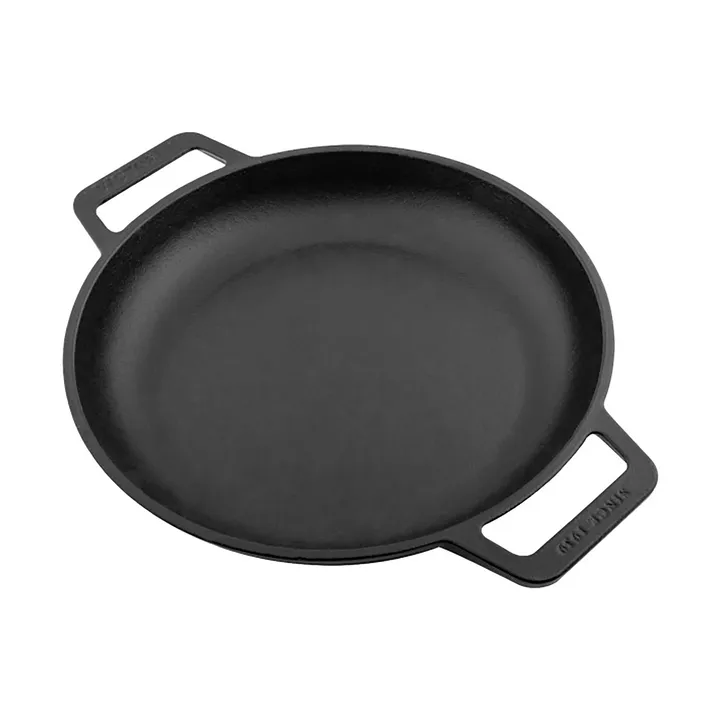 koekenpan gietijzer vlak twee handgrepen geëmailleerd - Ø25 cm - Victoria