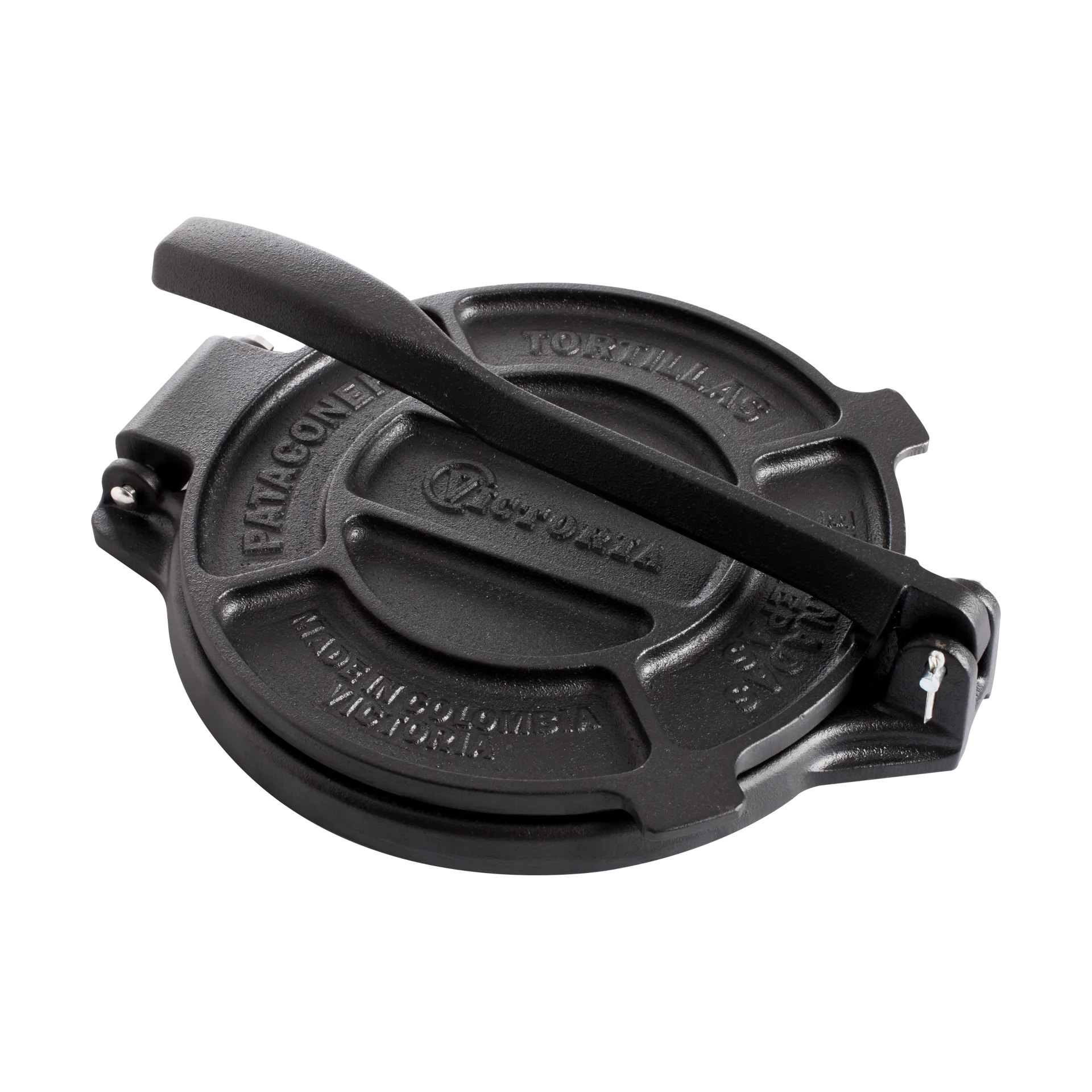 Tortillapers gietijzer 20 cm, Zwart Victoria