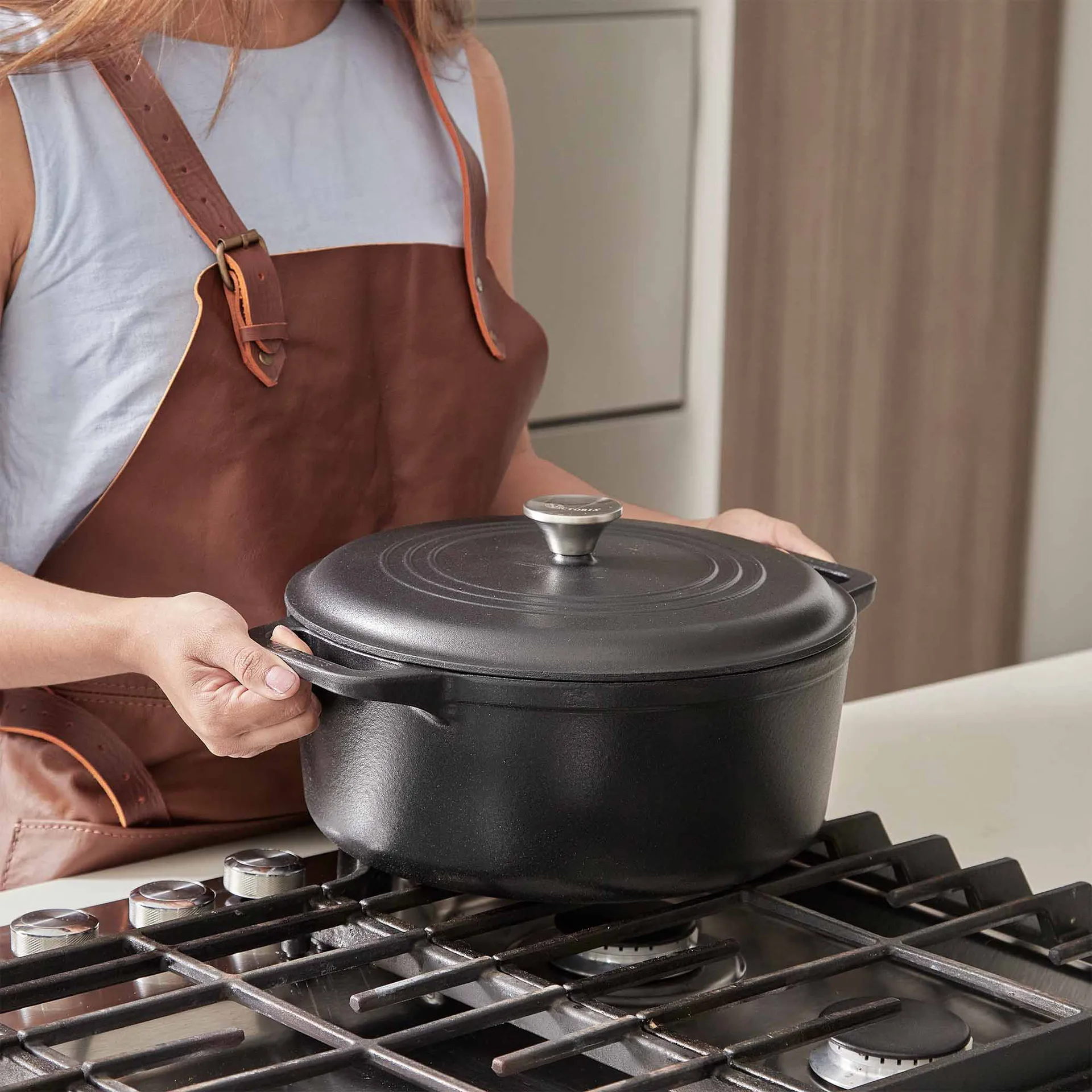 Victoria braadpan gietijzer voorbehandeld, 6,6 L Victoria