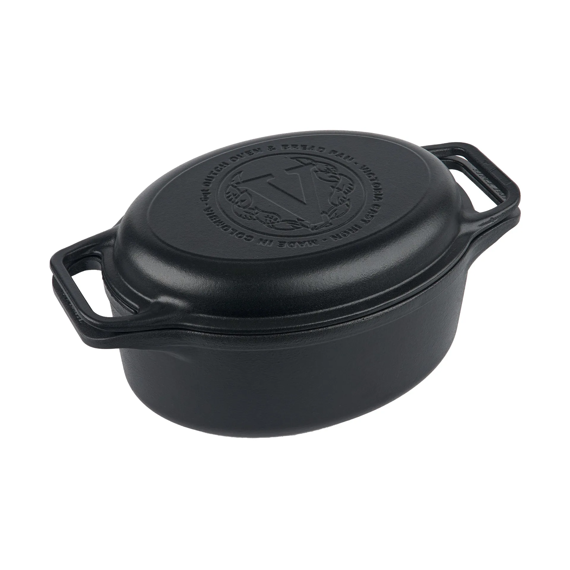 Victoria gietijzeren braadpan en broodpan geëmailleerd, 2-delig Victoria