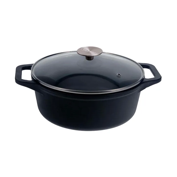 Victoria gietijzeren braadpan met glazen deksel enameled - 3,8 l - Victoria