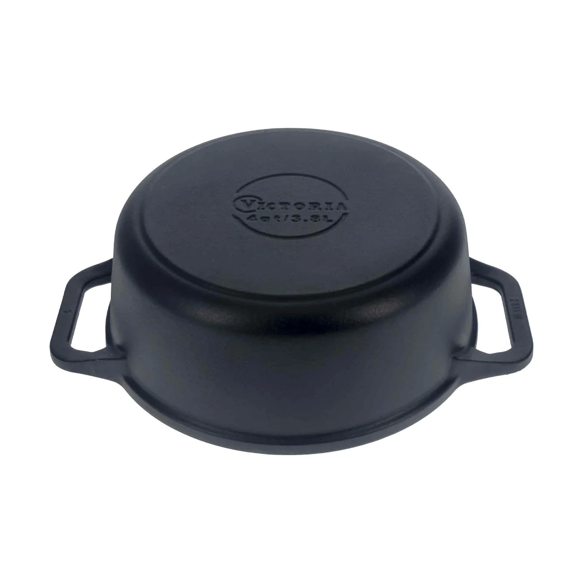 Victoria gietijzeren braadpan met glazen deksel enameled, 3,8 l Victoria