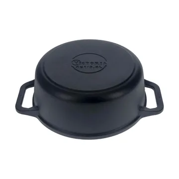 Victoria gietijzeren braadpan met glazen deksel enameled - 3,8 l - Victoria
