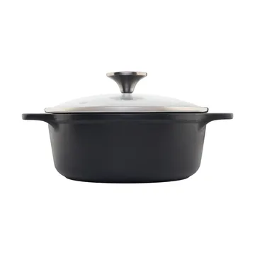 Victoria gietijzeren braadpan met glazen deksel, pre-seasoned - 1,9 l - Victoria