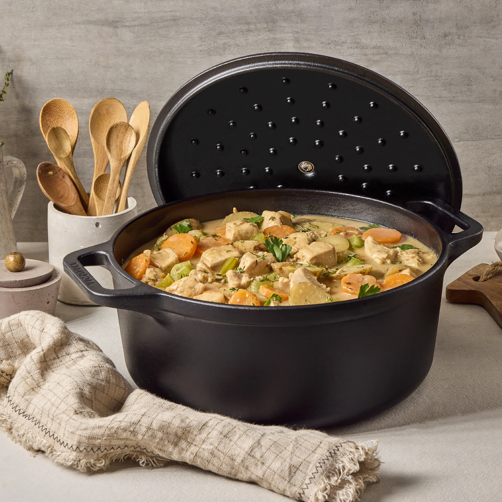 Victoria gietijzeren geëmailleerde braadpan, 5,7 l Victoria