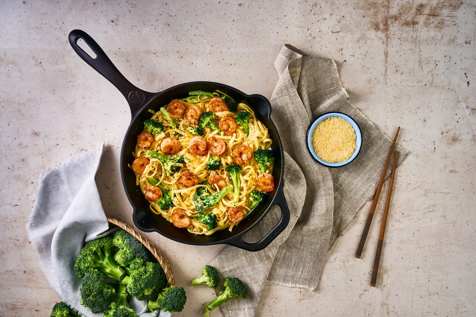 Victoria koekenpan gietijzer voorbehandeld, Ø25 cm Victoria