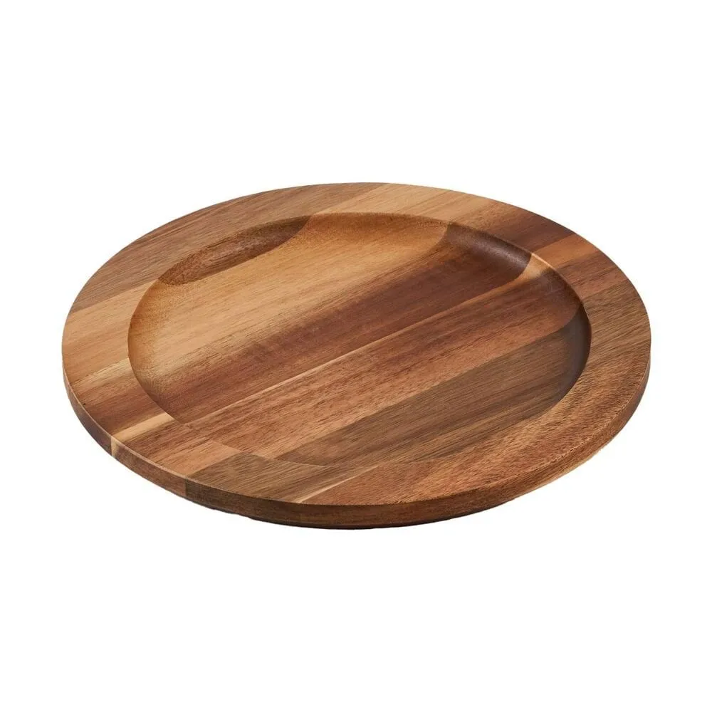 Victoria rond houten onderzetter acacia, 21,5x16,6 cm Victoria