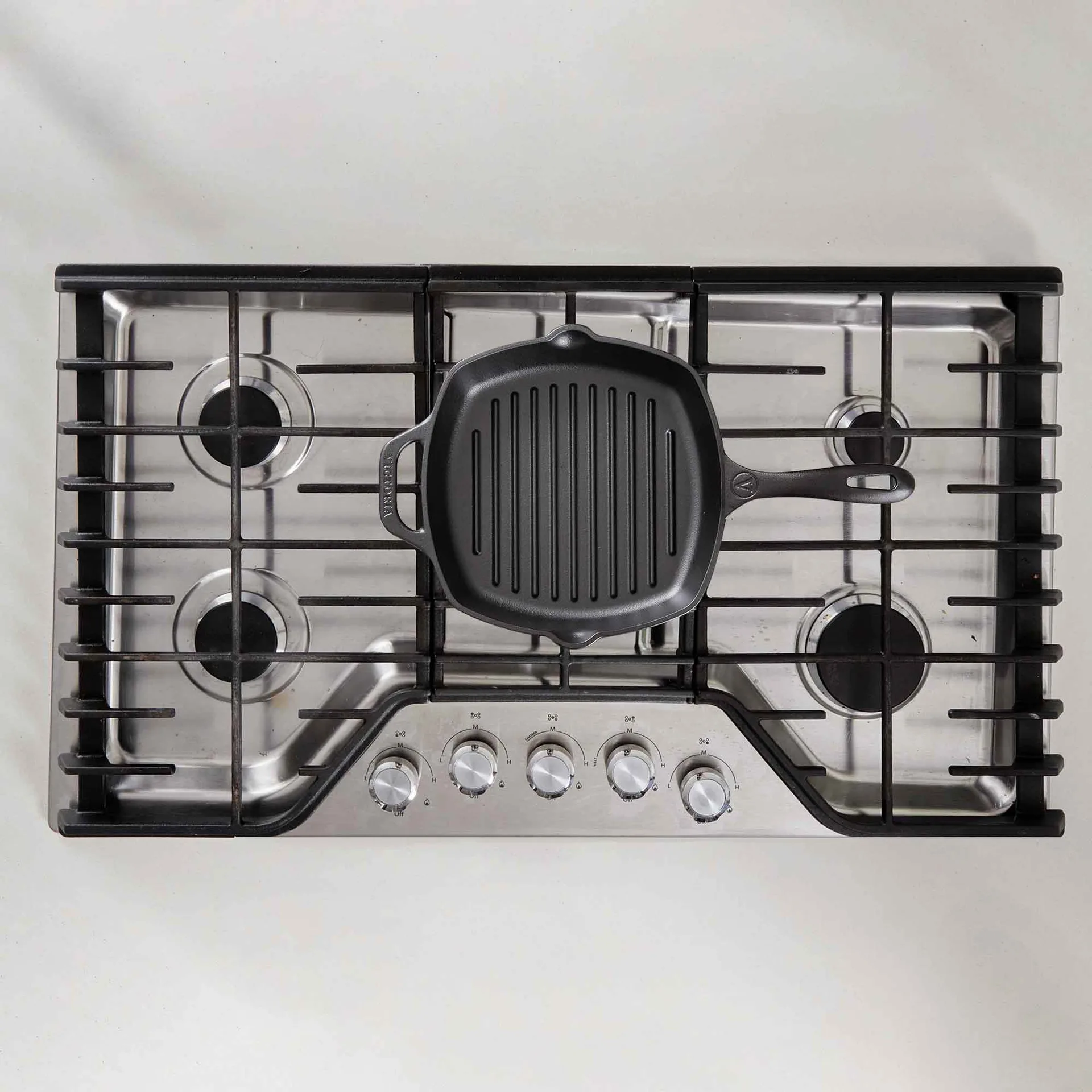 Victoria vierkante grillpan gietijzer enameled, 44,1x28,4 cm Victoria