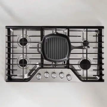 Victoria vierkante grillpan gietijzer enameled - 44,1x28,4 cm - Victoria
