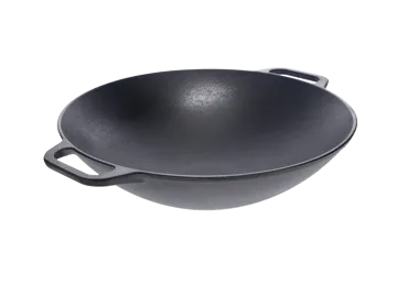 Wokpan gietijzer 36 cm - Zwart - Victoria