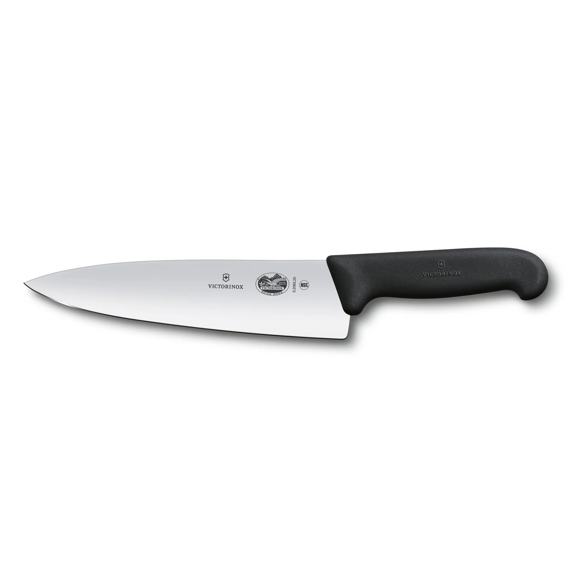 Fibrox koksmes extra breed 20 cm, Roestvrij staal Victorinox