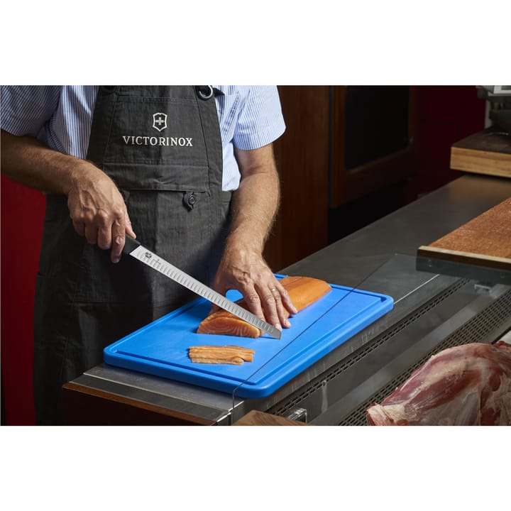 Fibrox zalmmes gekarteld 30 cm, Roestvrij staal Victorinox