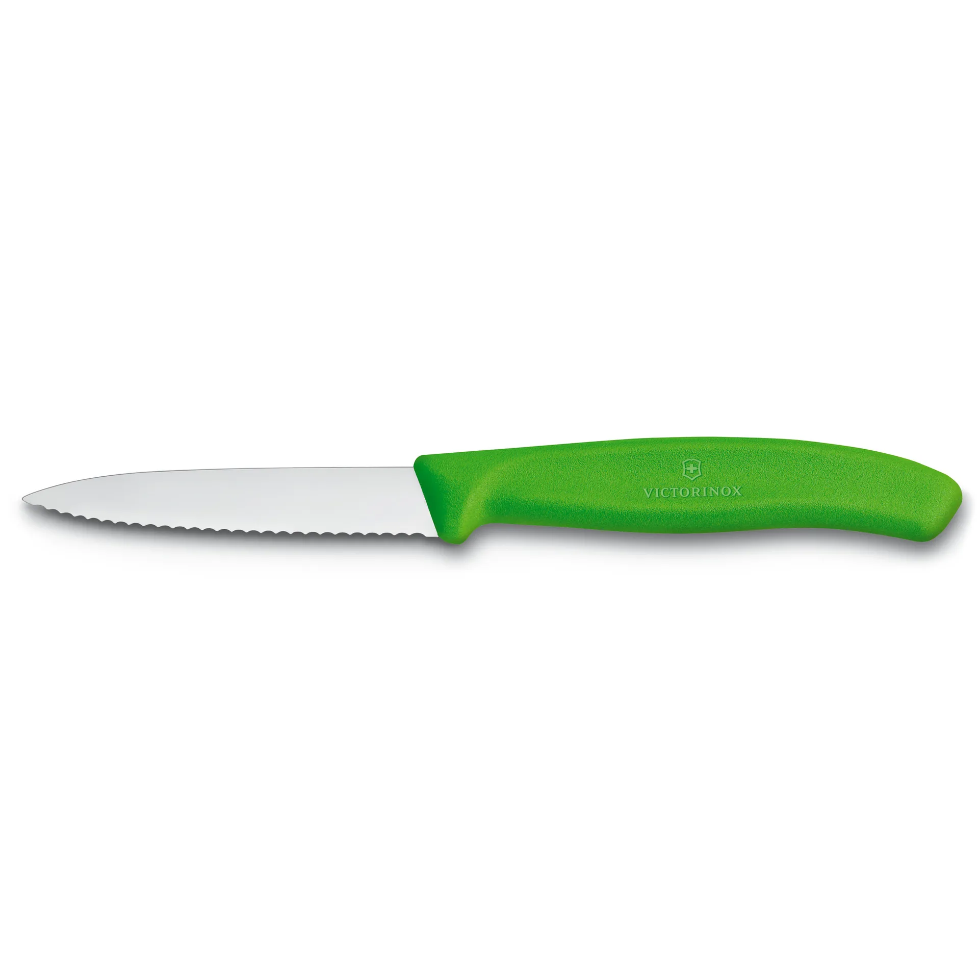 Swiss Classic groente-/schilmes gekarteld 8 cm, Groen Victorinox