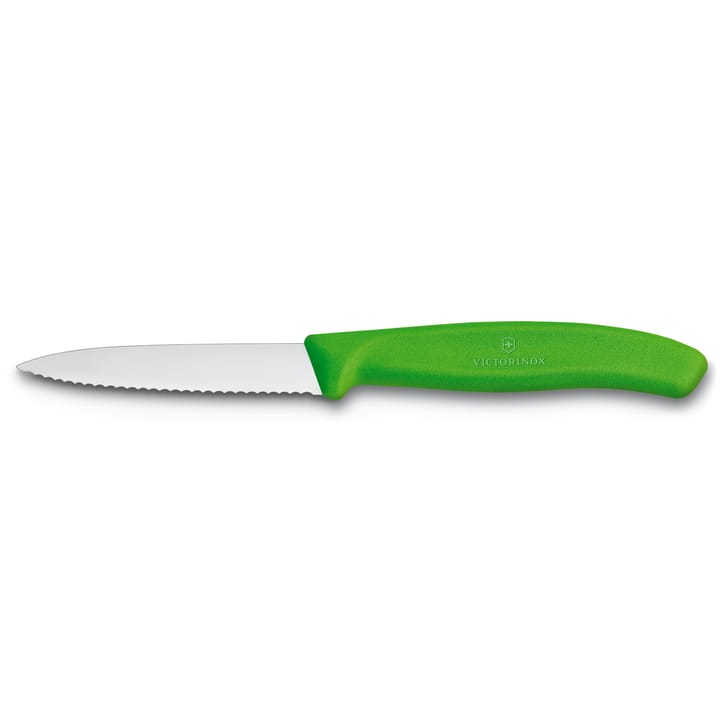 Swiss Classic groente-/schilmes gekarteld 8 cm - Groen - Victorinox