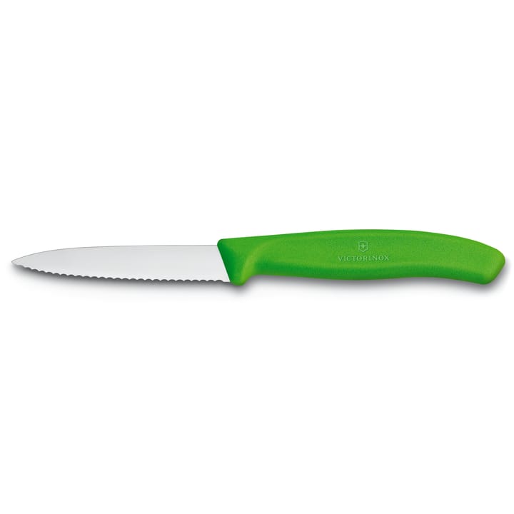 Swiss Classic groente-/schilmes gekarteld 8 cm - Groen - Victorinox