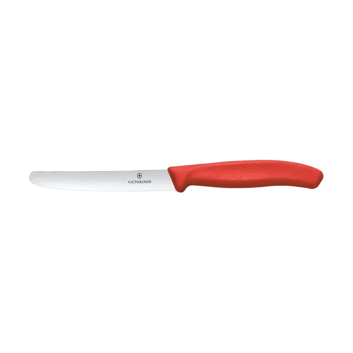 Swiss Classic worst-/tomatenmes gekarteld 11 cm - Rood - Victorinox