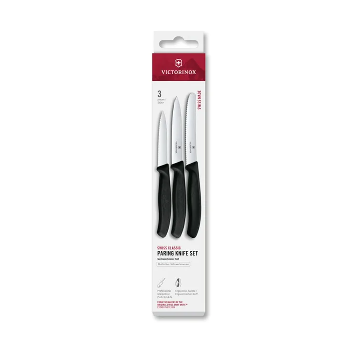 Victorinox Swiss Classic schilmesjes set 3-delig - Zwart - Victorinox
