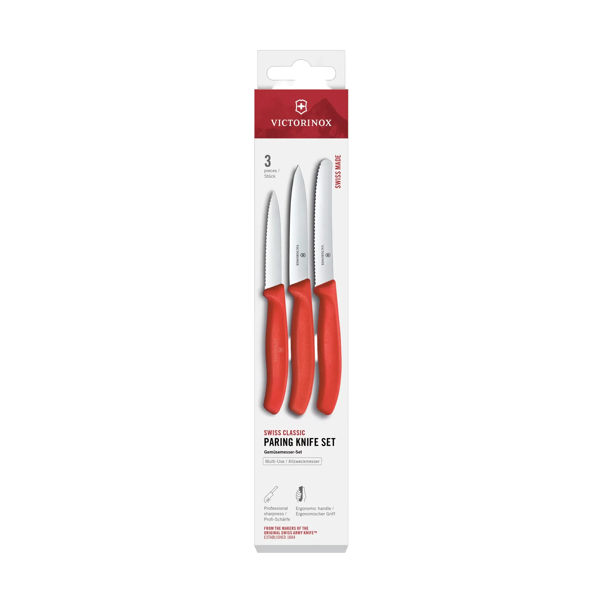 Victorinox Swiss Classic schilmesjes set 3-delig, Zwart Victorinox