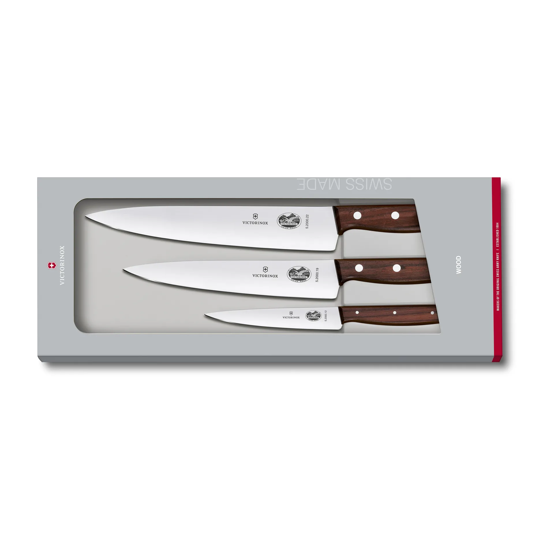 Wood Messenset 3-delig, Roestvrij staal-esdoorn Victorinox