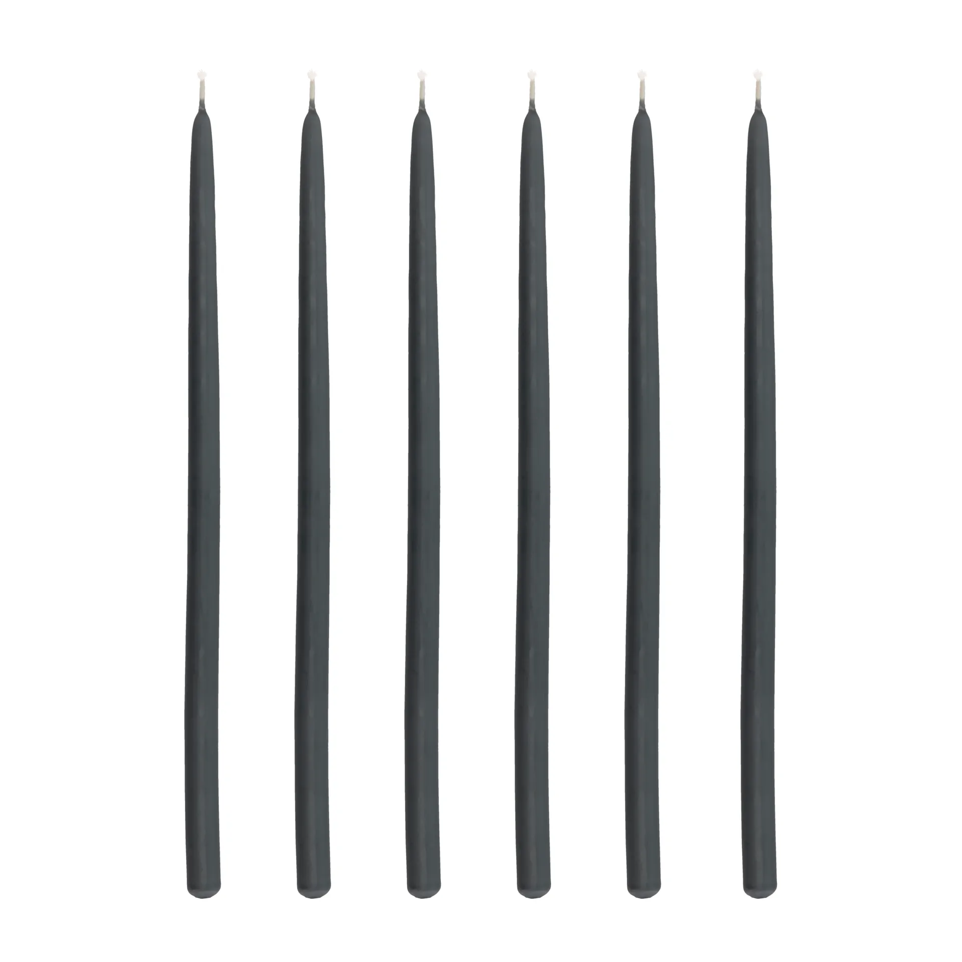 Altri kerstboomkaarsen 30 cm 6-pack, Zwart Villa Collection