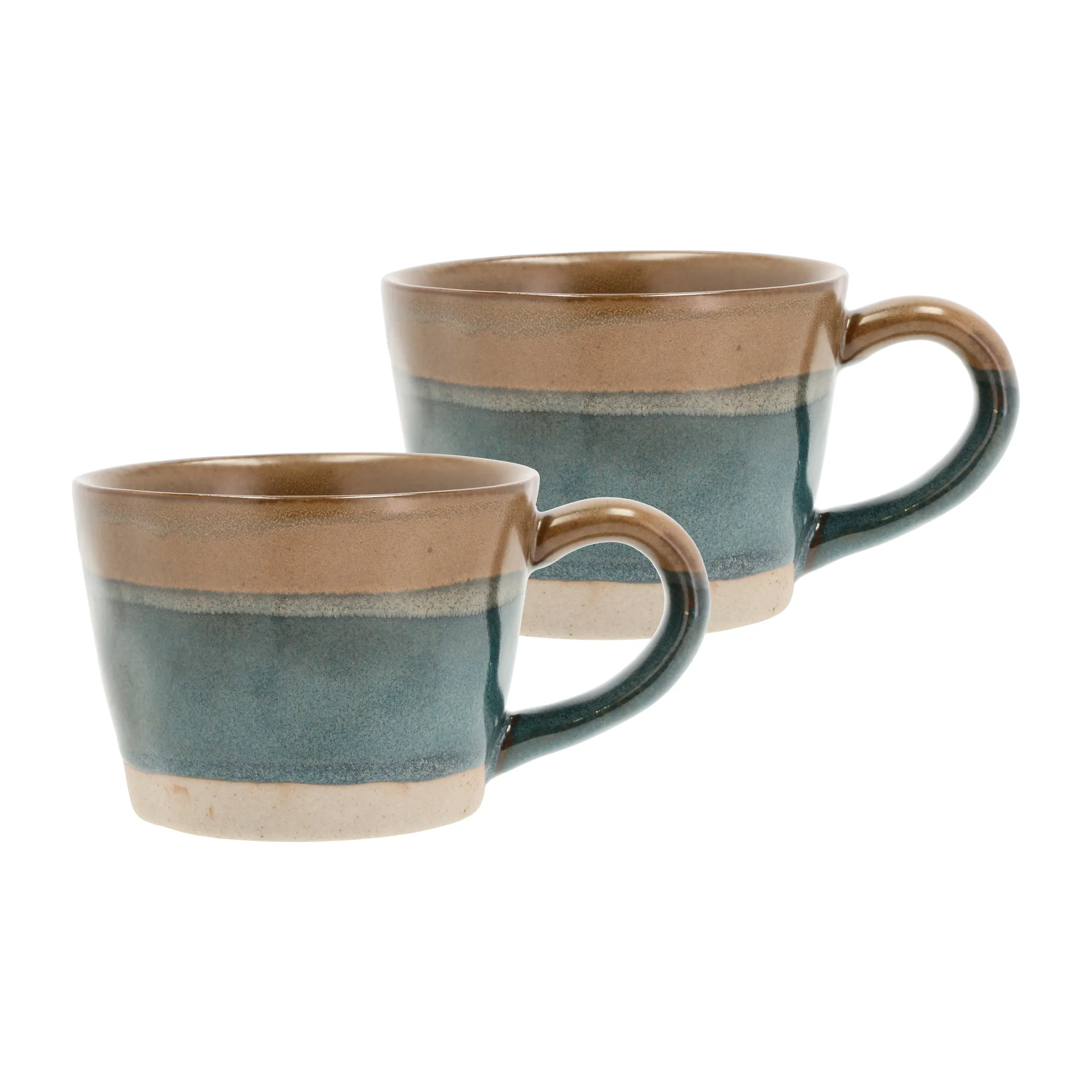 Evig mok met oor 30 cl 2-pack, Blauw-bruin Villa Collection