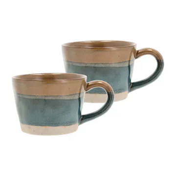 Evig mok met oor 30 cl 2-pack - Blauw-bruin - Villa Collection