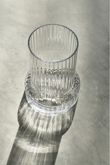 Hvils glazen vaas geribbeld Ø21 cm - Clear - Villa Collection