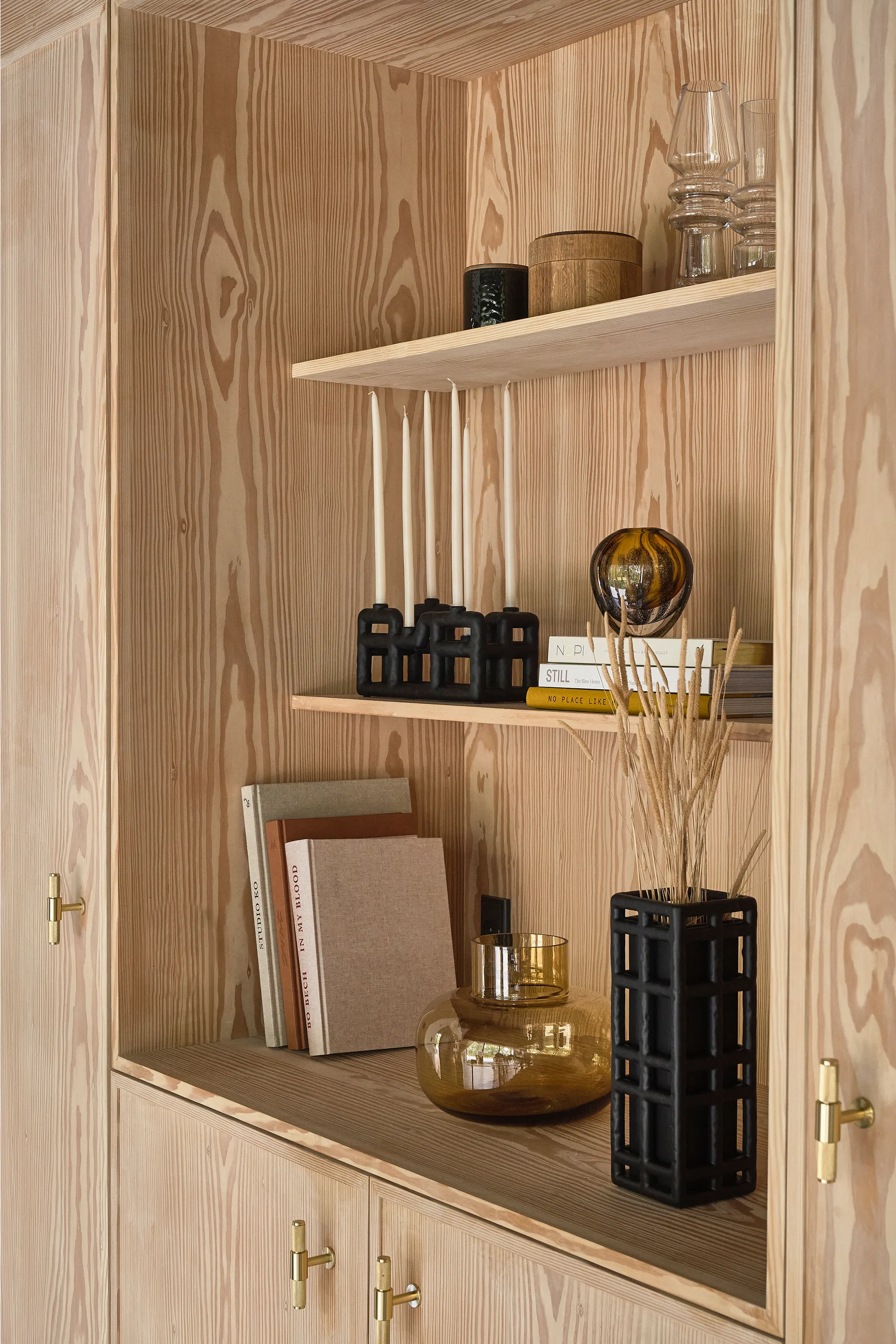 Lyst kandelaar 6 kaarsen, Zwart Villa Collection