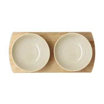 Shoku bamboe dienblad met 2 schalen - Beige - Villa Collection
