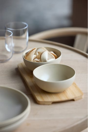 Shoku bamboe dienblad met 2 schalen - Beige - Villa Collection