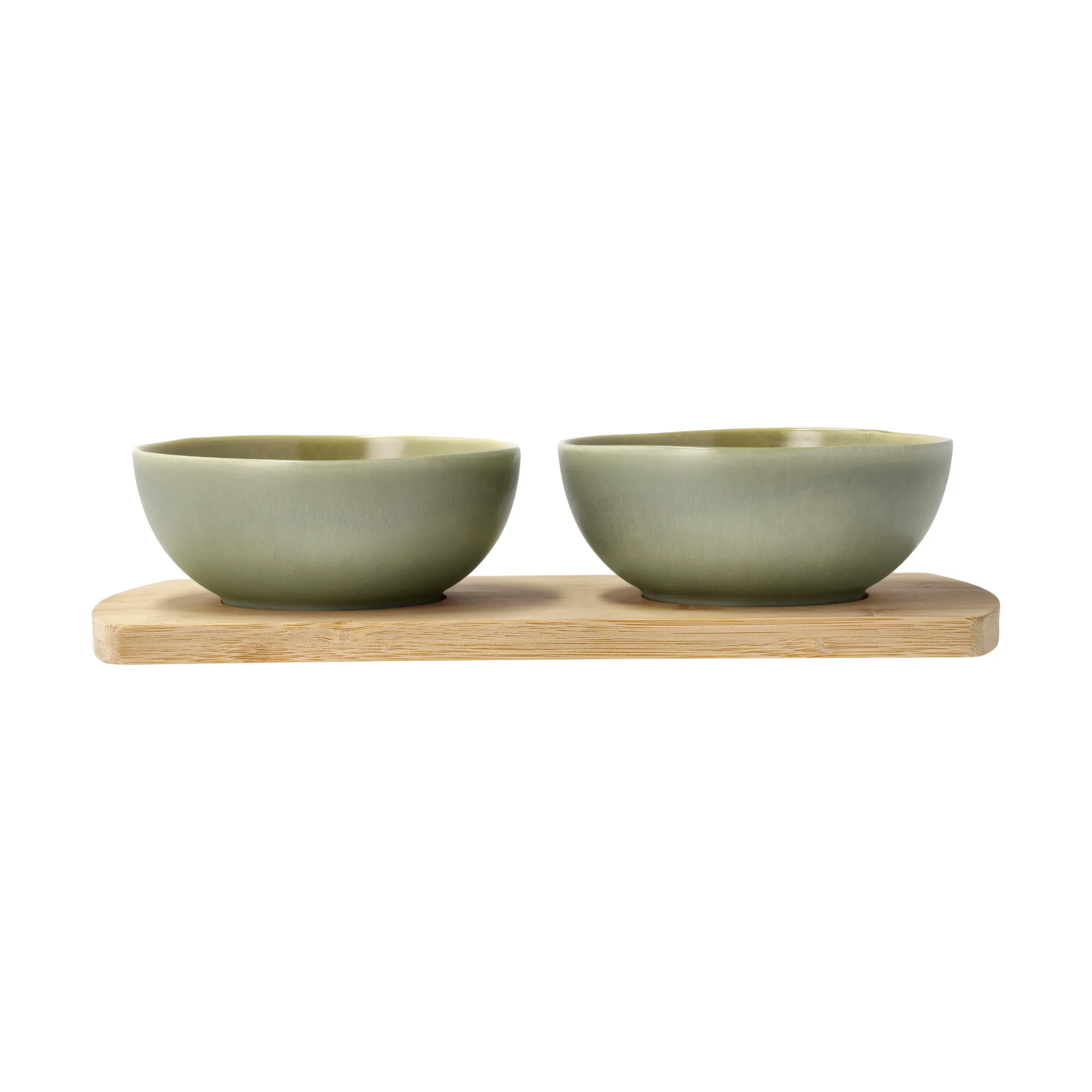 Shoku bamboe dienblad met 2 schalen, Pure Green Villa Collection