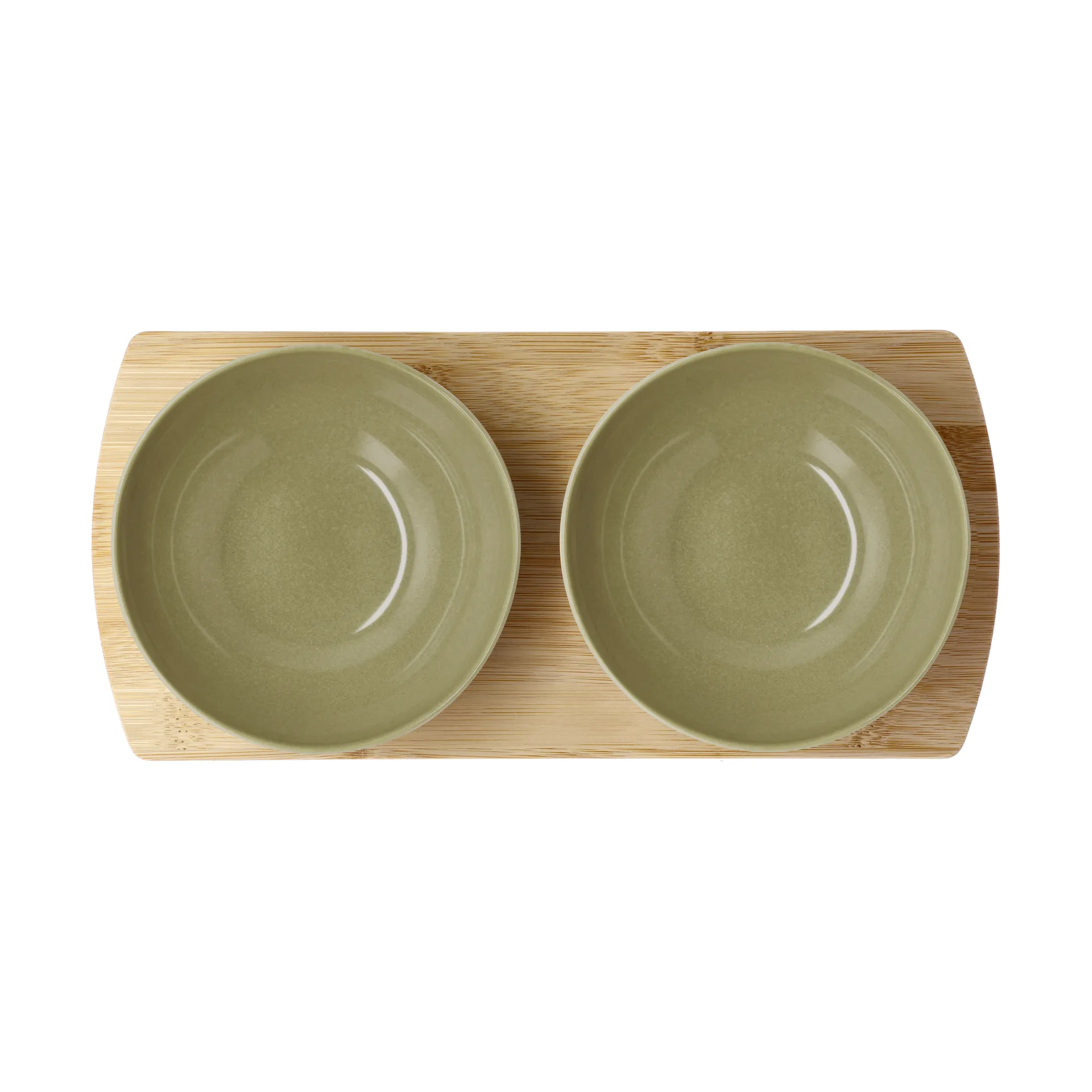 Shoku bamboe dienblad met 2 schalen, Pure Green Villa Collection