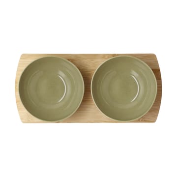 Shoku bamboe dienblad met 2 schalen - Pure Green - Villa Collection