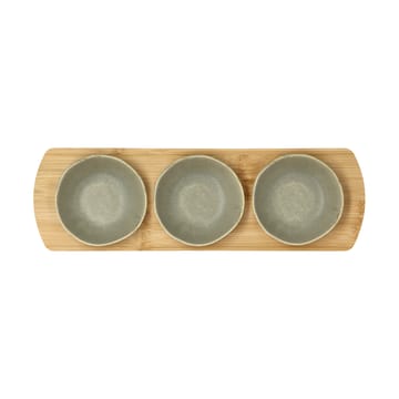 Shoku bamboe dienblad met 3 schalen - Pure Green - Villa Collection