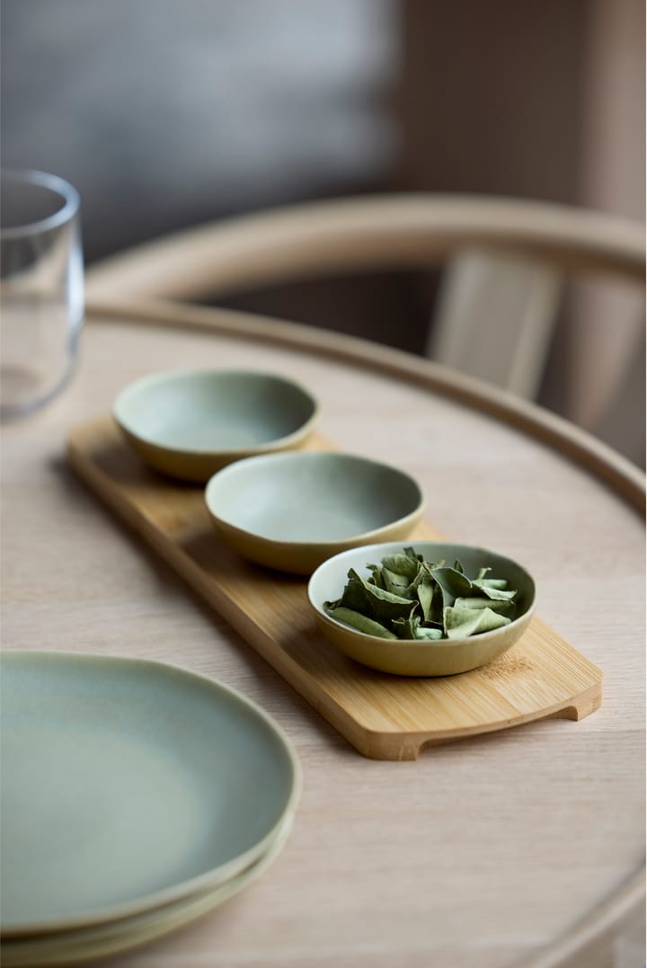 Shoku bamboe dienblad met 3 schalen, Pure Green Villa Collection