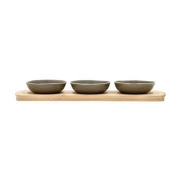 Shoku bamboe dienblad met 3 schalen - Warm Brown - Villa Collection