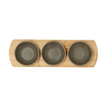 Shoku bamboe dienblad met 3 schalen - Warm Brown - Villa Collection